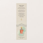 カトリック葬儀ヴァージンメアリー祈りの言葉神聖カード 名刺 (外部フラット)