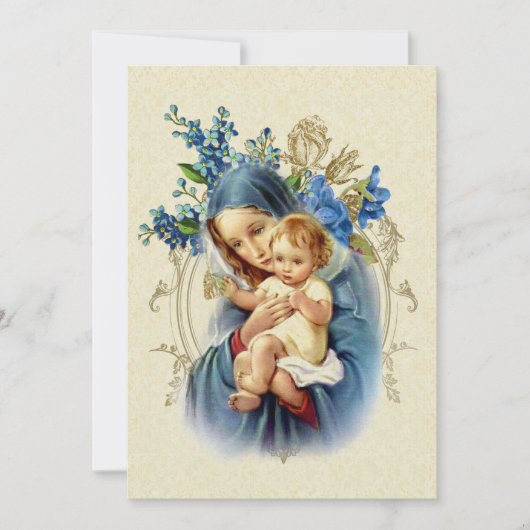 カトリック葬儀ヴァージンメリーイエス祈りの言葉カード ノートカード (正面)