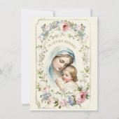 カトリック葬儀写真記念祈りの言葉 案内状 (正面)