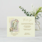 カトリック葬儀悔やみや弔慰弔問イエス サンキューカード (スタンド正面)