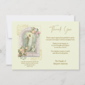 カトリック葬儀悔やみや弔慰弔問イエス サンキューカード (正面)