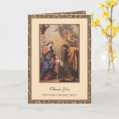 カトリック葬儀感謝状家族祈りの言葉カード カード (黄色い花)