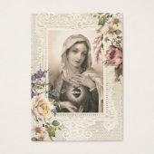 カトリック葬儀祈りの言葉カードフローラヴァージンメアリー (正面)