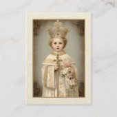 カトリック葬儀祈りの言葉乳児プラハ・イエス エンクロージャーカード (正面)