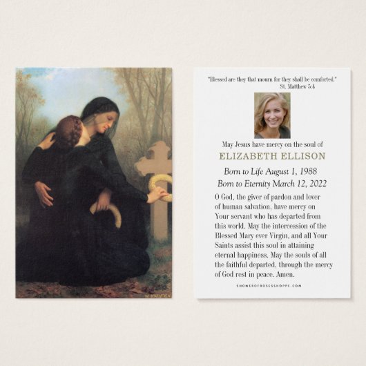 カトリック葬儀祈りの言葉墓碑 (正面&裏面)