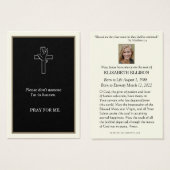 カトリック葬儀祈りの言葉記念悔やみや弔慰 (正面&裏面)