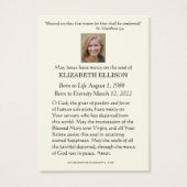 カトリック葬儀祈りの言葉記念悔やみや弔慰 (裏面)