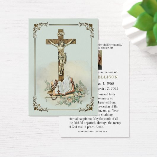 カトリック葬儀祈りの言葉記念祈りの言葉カード (デスク)