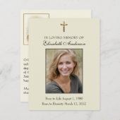 カトリック葬儀聖ヨセフ宗教祈りの言葉  案内状 (正面/裏面)