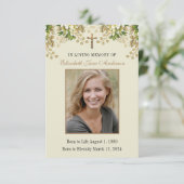 カトリック葬儀記念フローラ祈りの言葉カード 案内状 (スタンド正面)