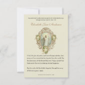 カトリック葬儀記念フローラ祈りの言葉カード 案内状 (裏面)