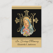 カトリック葬儀記念メアリー祈りの言葉カード エンクロージャーカード (正面)