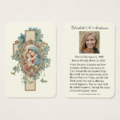 カトリック葬儀記念メリーイエス祈りの言葉カード (正面&裏面)