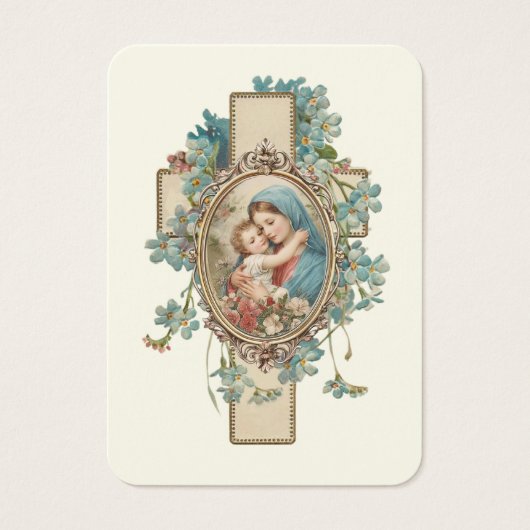 カトリック葬儀記念メリーイエス祈りの言葉カード (正面)