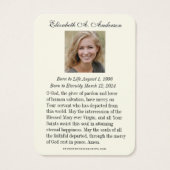 カトリック葬儀記念メリーイエス祈りの言葉カード (裏面)