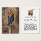 カトリック葬儀記念ヴァージンメアリー・イエス (正面&裏面)