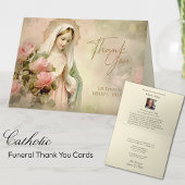 カトリック葬儀記念写真祈りの言葉 サンキューカード