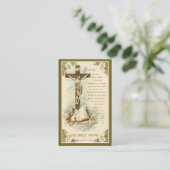 カトリック葬儀記念十字架聖書 名刺 (スタンド正面)