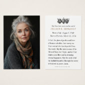 カトリック葬儀記念悔やみや弔慰祈りの言葉カード (正面&裏面)