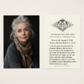 カトリック葬儀記念悔やみや弔慰祈りの言葉カード (正面&裏面)