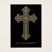 カトリック葬儀記念碑 | 金ゴールドクロス祈りの言葉 (正面)