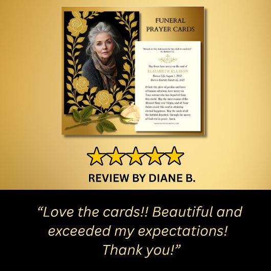 カトリック葬儀記念碑 | 金ゴールドバラ祈りの言葉