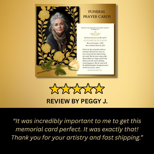 カトリック葬儀記念碑 | 金ゴールドバラ祈りの言葉