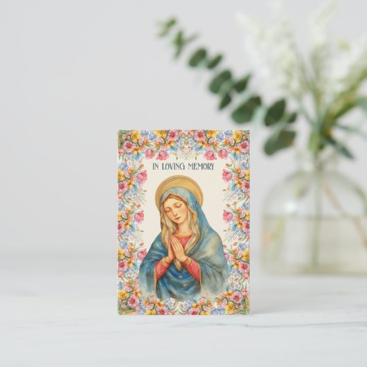 カトリック葬儀記念祈りの言葉カード エンクロージャーカード (スタンド正面)