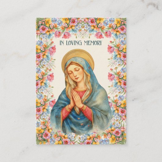 カトリック葬儀記念祈りの言葉カード エンクロージャーカード (正面)