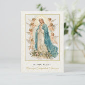 カトリック葬儀記念祈りの言葉カード 出欠カード (スタンド正面)