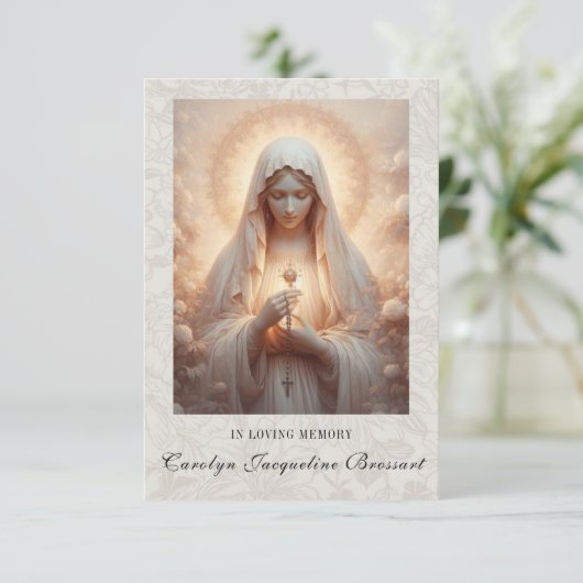 カトリック葬儀記念祈りの言葉カード 出欠カード (スタンド正面)