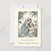 カトリック葬儀記念祈りの言葉カード 出欠カード (正面)