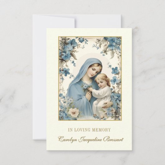 カトリック葬儀記念祈りの言葉カード 出欠カード (正面)