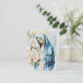 カトリック葬儀記念祈りの言葉メアリーフローラ プレイスカード (スタンド正面)