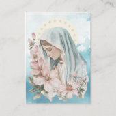 カトリック葬儀記念祈りの言葉メリーブルー プレイスカード (正面)