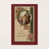 カトリック葬儀記念祈りの言葉神聖カード (正面)