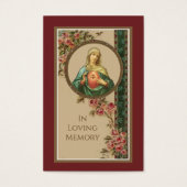 カトリック葬儀記念祈りの言葉神聖カード (正面)