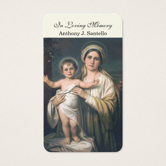 カトリック葬儀記念祈りの言葉聖書印 (正面)