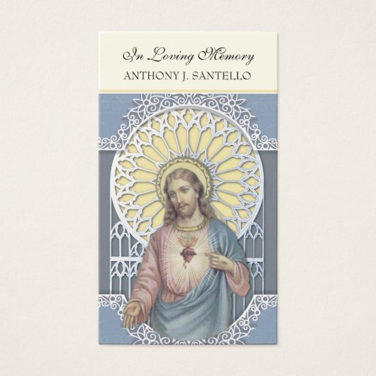 カトリック葬儀記念祈りの言葉聖書印 (正面)