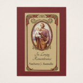 カトリック葬儀記念祈りの言葉聖札 (正面)