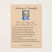 カトリック葬儀記念祈りの言葉聖札 (裏面)