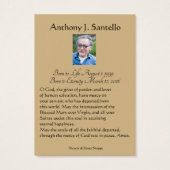 カトリック葬儀記念祈りの言葉聖札 (裏面)