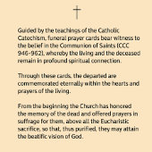 カトリック葬儀記念祈りの言葉聖札