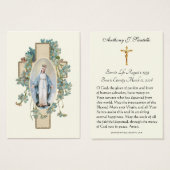 カトリック葬儀記念祈りの言葉聖札 (正面&裏面)