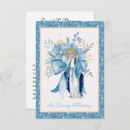 カトリック葬儀記念祈りの言葉聖札 ノートカード (正面/裏面)