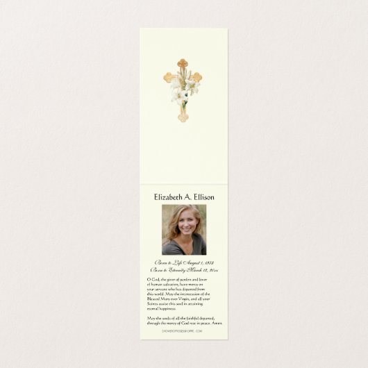 カトリック葬儀記念祈りの言葉聖札 名刺 (内部フラット)