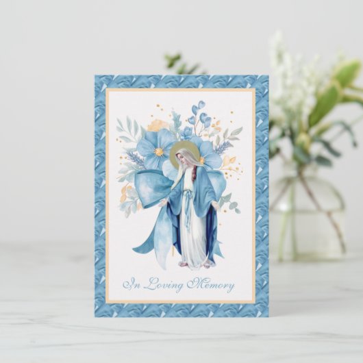 カトリック葬儀記念祈りの言葉聖札 案内状 (スタンド正面)