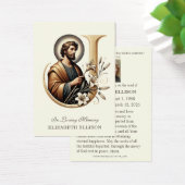 カトリック葬儀記念聖ヨセフ祈りの言葉カード (デスク)