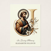 カトリック葬儀記念聖ヨセフ祈りの言葉カード (正面)