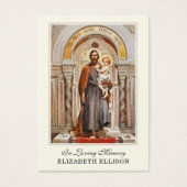 カトリック葬儀記念聖ヨセフ祈りの言葉カード (正面)